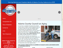 Tablet Screenshot of adamscountycouncilonaging.org